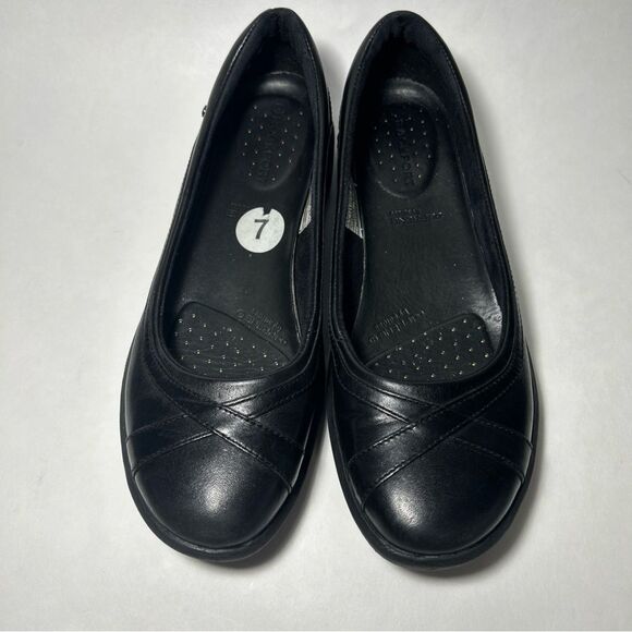 Rockport X Adidas Leather Slip On Women’s 7 Black Round Toe K57214 - Picture 2 of 9